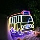 Hong Kong Yellow Bus Neon Sign