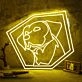 Adorable Puppy Yellow Aesthetic Neon Sign