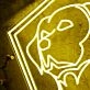 Adorable Puppy Yellow Aesthetic Neon Sign