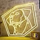 Adorable Puppy Yellow Aesthetic Neon Sign