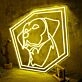 Adorable Puppy Yellow Aesthetic Neon Sign
