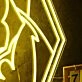 Adorable Puppy Yellow Aesthetic Neon Sign