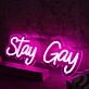 Stay Gay Pink Neon Sign