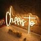 Cheers To Yellow Neon Sign