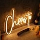 Cheers To Yellow Neon Sign