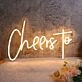 Cheers To Yellow Neon Sign