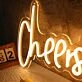 Cheers To Yellow Neon Sign