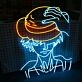 One Piece Luffy Holding Hat Neon Sign
