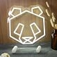 Panda Head Yellow Neon Sign