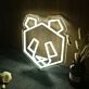 Panda Head Yellow Neon Sign