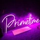 Prime Time Purple Neon Sign