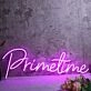 Prime Time Purple Neon Sign