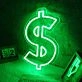 Dollar Sign Green Neon Sign