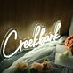 Creekbank White Neon Sign