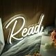 Read White Neon Sign