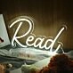 Read White Neon Sign