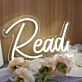 Read White Neon Sign
