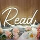 Read White Neon Sign