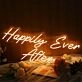 Happily Ever After Yellow Neon Sign