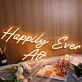 Happily Ever After Yellow Neon Sign