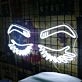 Charming Closing Eyes White Neon Sign