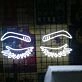 Charming Closing Eyes White Neon Sign