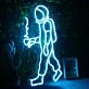 Astronaut Holding Coffee Neon Sign