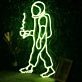 Astronaut Holding Coffee Neon Sign
