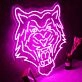 Tiger Head Purple Neon Sign