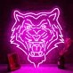 Tiger Head Purple Neon Sign
