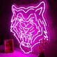 Tiger Head Purple Neon Sign