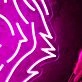 Tiger Head Purple Neon Sign