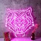 Tiger Head Purple Neon Sign