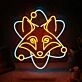 Fox Head Yellow Neon Sign
