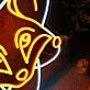 Fox Head Yellow Neon Sign