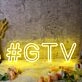 GTV Yellow Neon Sign
