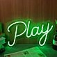 Play Green Font Neon Sign