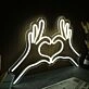 Heart With Fingers Neon Sign