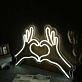 Heart With Fingers Neon Sign