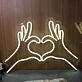 Heart With Fingers Neon Sign