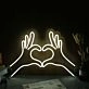 Heart With Fingers Neon Sign