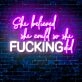 She Believed She Could So She Did LED Neon Sign