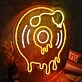 Melting Turntable Neon Sign