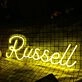 Russell Yellow Neon Sign