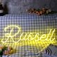 Russell Yellow Neon Sign