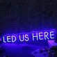 LED US HERE Blue Neon Sign
