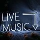 LIVE MUSIC Here White Neon Sign