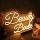 Beauty Beatz Yellow Neon Sign