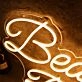 Beauty Beatz Yellow Neon Sign