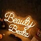 Beauty Beatz Yellow Neon Sign